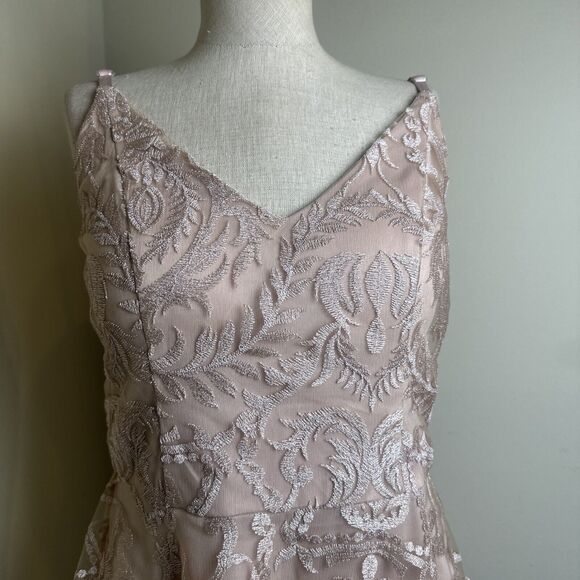 Speechless Juniors Shimmer Embroidered Lace Fit and Flare Dress Size 11 EUC - Picture 2 of 10